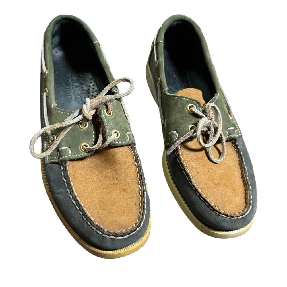 Sebago Docksides Shoes Leather Boat Shoes Men's Size 7.5 W